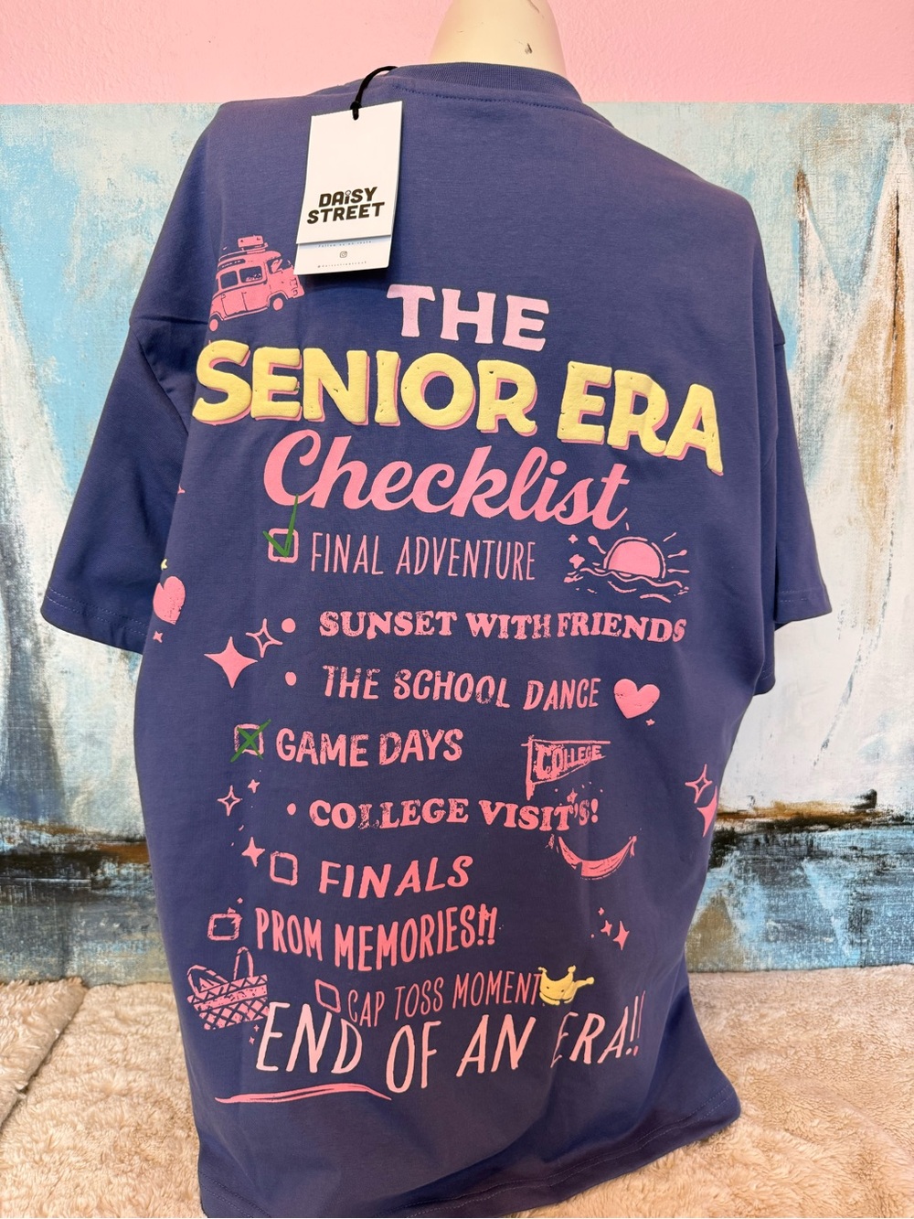 "Senior Era Checklist" Graphic Tee - Purple